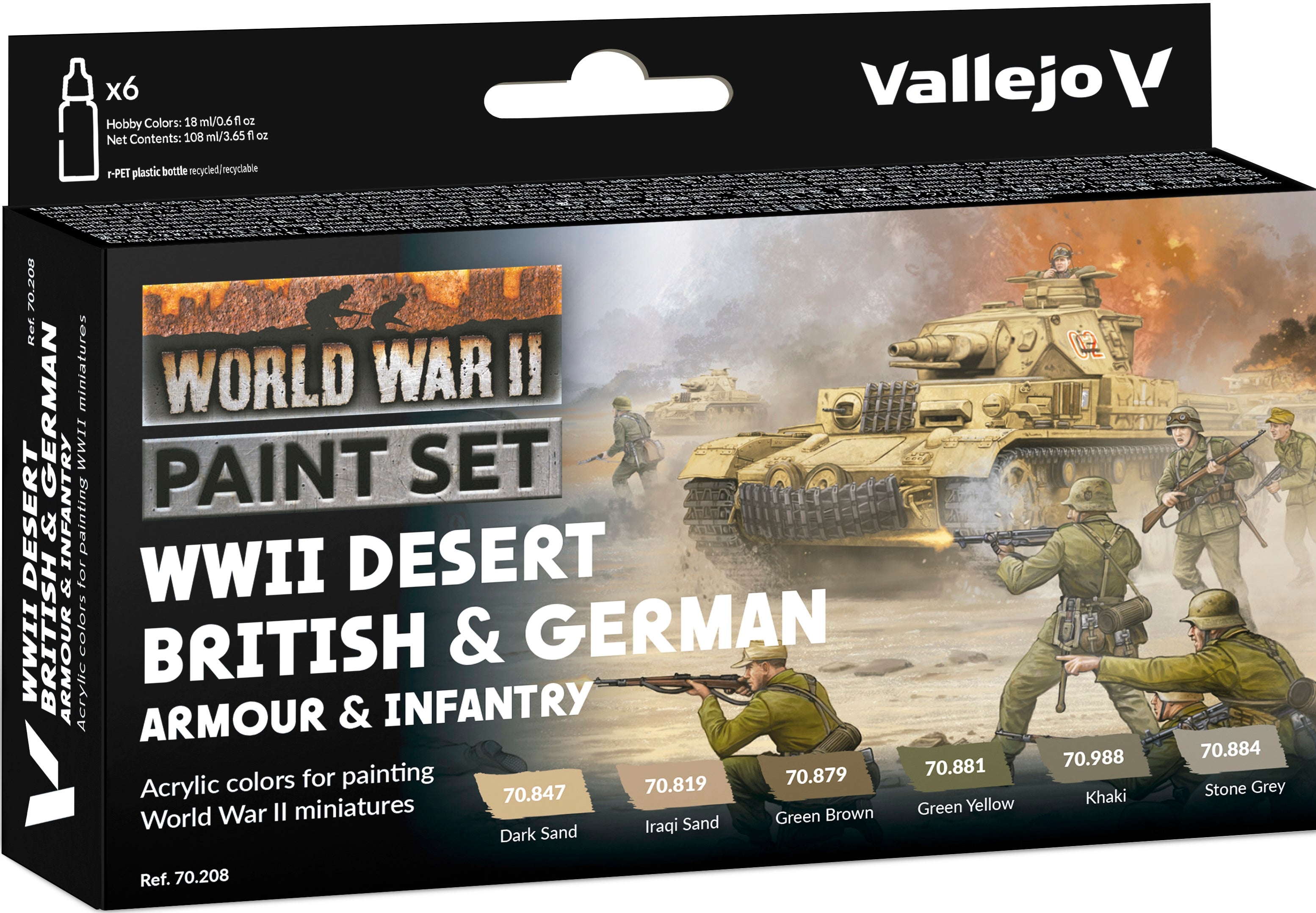 VALLEJO GAME COLOR DESERT BRITISH & GERMAN ARMOUR & INFANTRY | Impulse Games and Hobbies