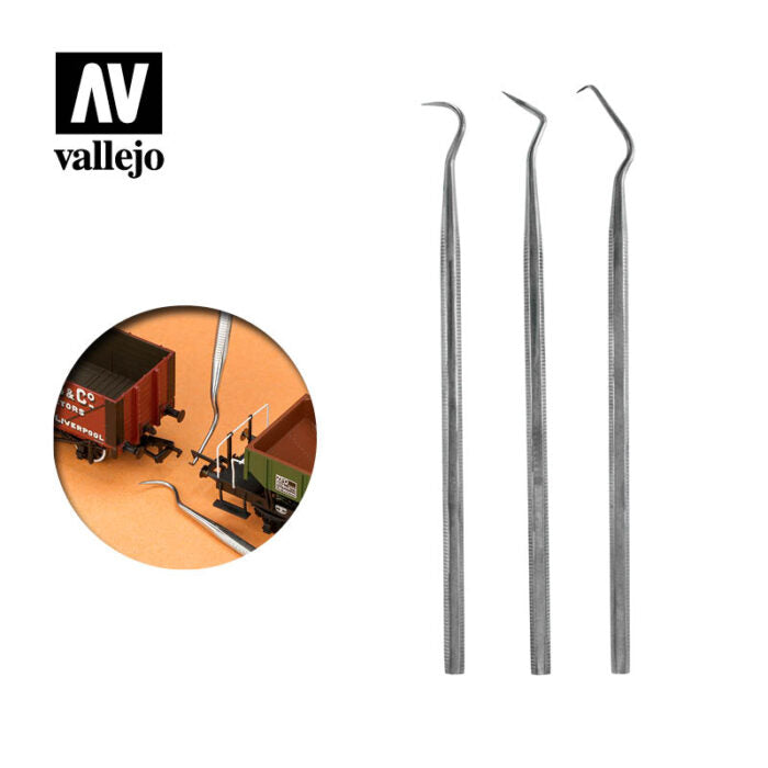 VALLEJO SET OF 3 PROBES - STAINLESS STEEL | Impulse Games and Hobbies