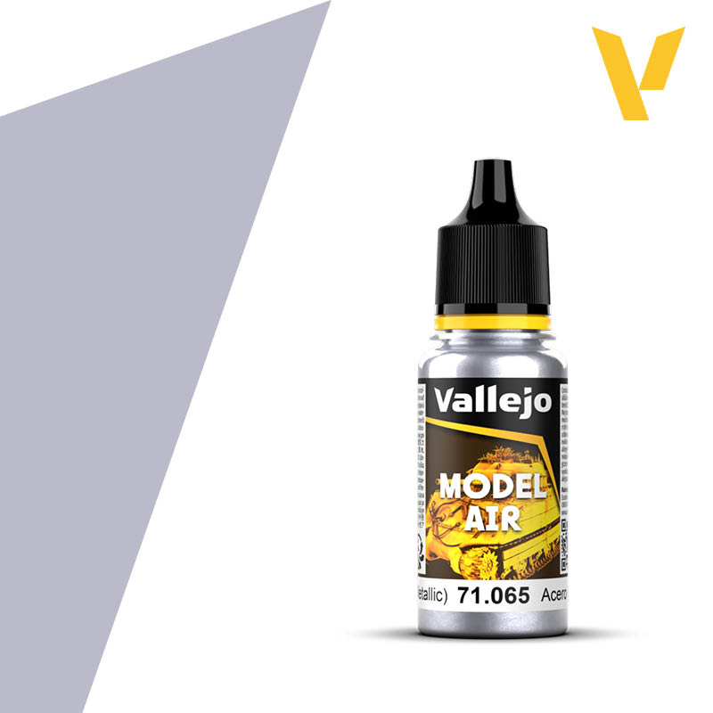 Vallejo Model Air Steel (Metallic) 18ml | Impulse Games and Hobbies