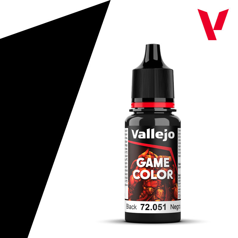 VALLEJO GAME COLOUR BLACK 17ML | Impulse Games and Hobbies