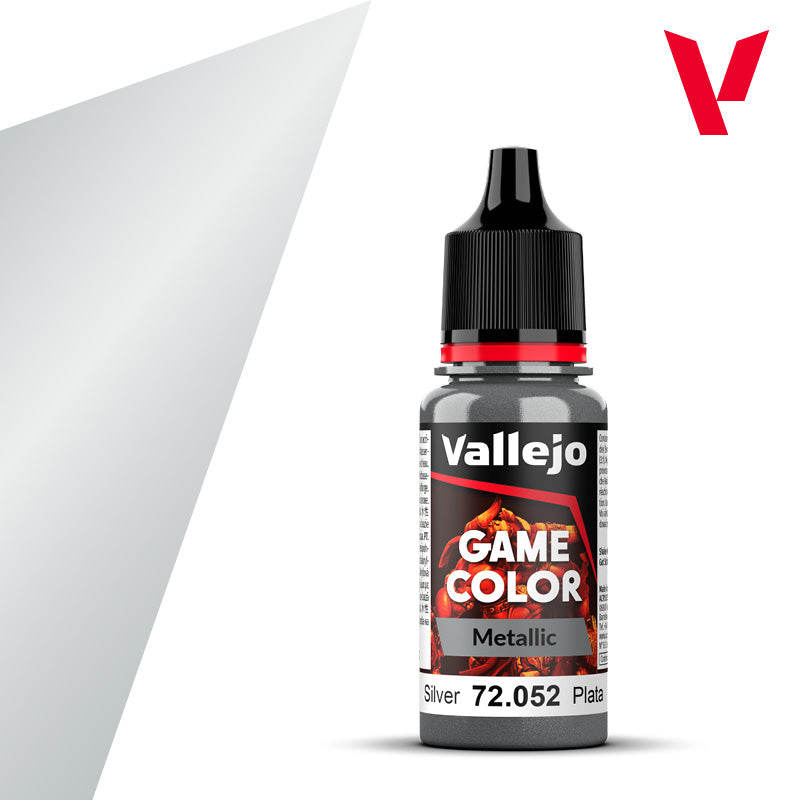 VALLEJO GAME COLOUR METALLIC SILVER 17ML | Impulse Games and Hobbies