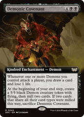 Demonic Covenant (Extended Art) [Duskmourn: House of Horror Commander] | Impulse Games and Hobbies