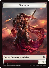 Soldier // Shark Double-Sided Token [Reality Fracture Commander Tokens] | Impulse Games and Hobbies