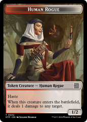 Human Rogue // Plot Double-Sided Token [Outlaws of Thunder Junction: Breaking News Tokens] | Impulse Games and Hobbies