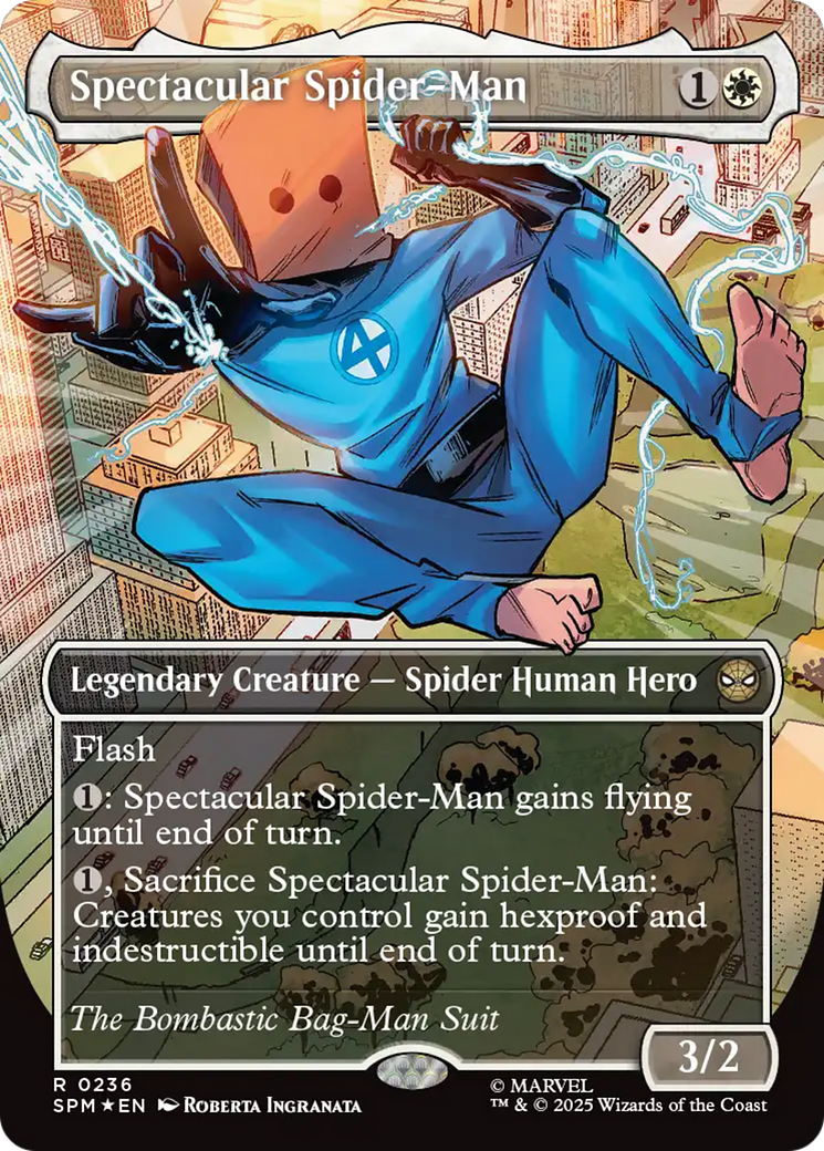Spectacular Spider-Man (0236) (Borderless) (Textured Foil) [Marvel's Spider-Man] | Impulse Games and Hobbies