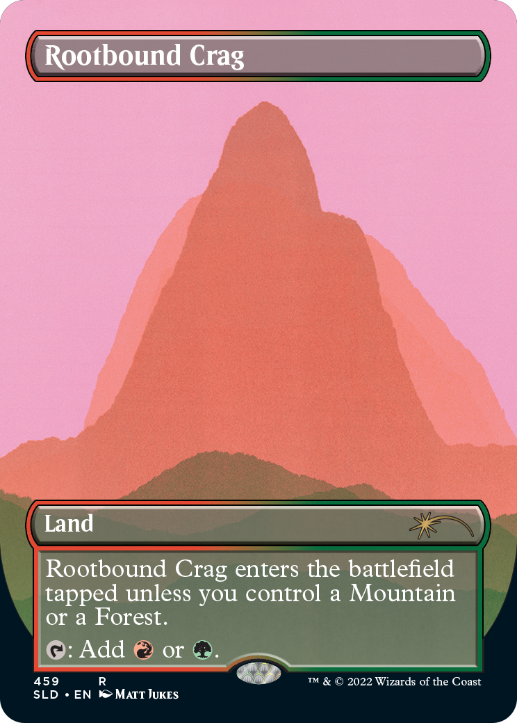 Rootbound Crag (Borderless) [Secret Lair Drop Series] | Impulse Games and Hobbies