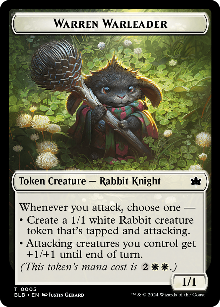 Warren Warleader Token [Bloomburrow Tokens] | Impulse Games and Hobbies