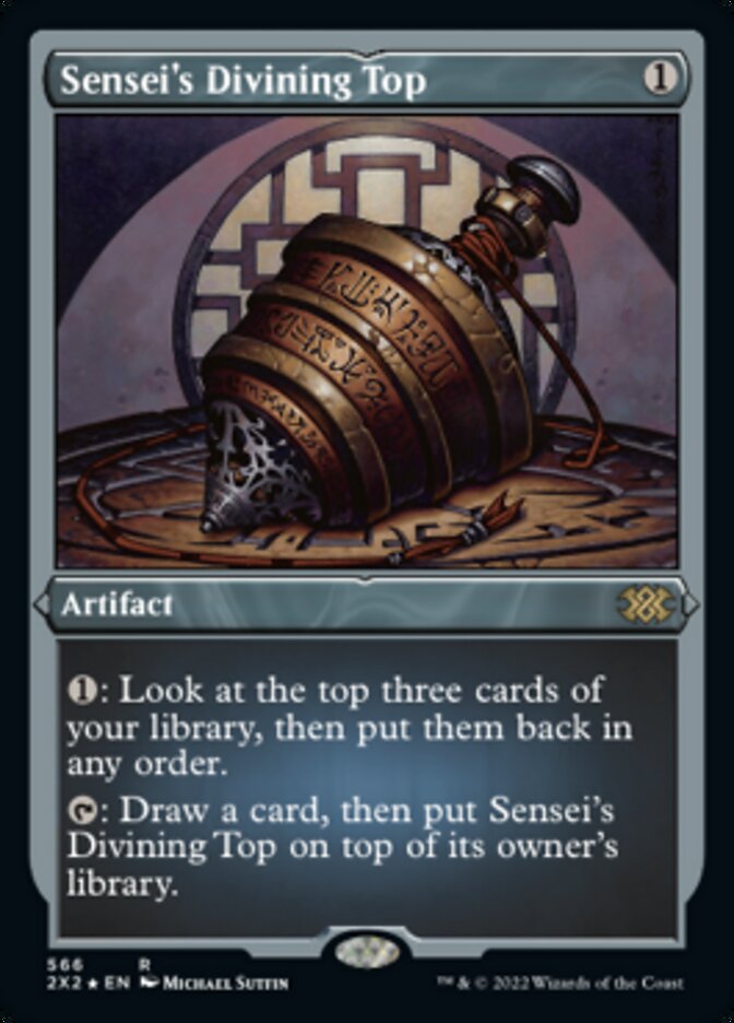 Sensei's Divining Top (Foil Etched) [Double Masters 2022] | Impulse Games and Hobbies