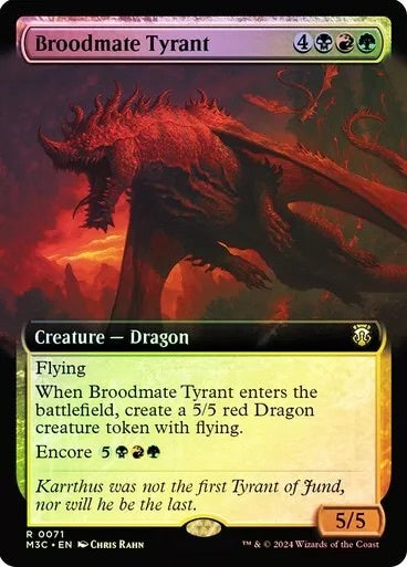 Broodmate Tyrant (Extended Art) (Ripple Foil) [Modern Horizons 3 Commander] | Impulse Games and Hobbies