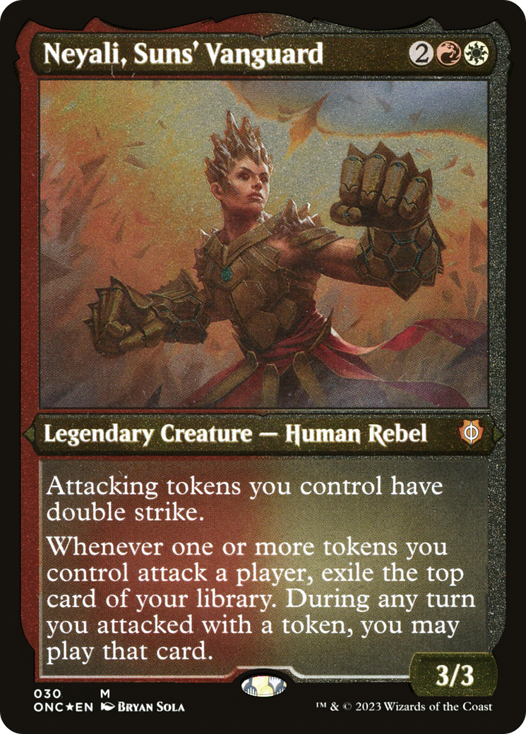 Neyali, Suns' Vanguard (Foil Etched) (Display Commander) [Phyrexia: All Will Be One Commander] | Impulse Games and Hobbies