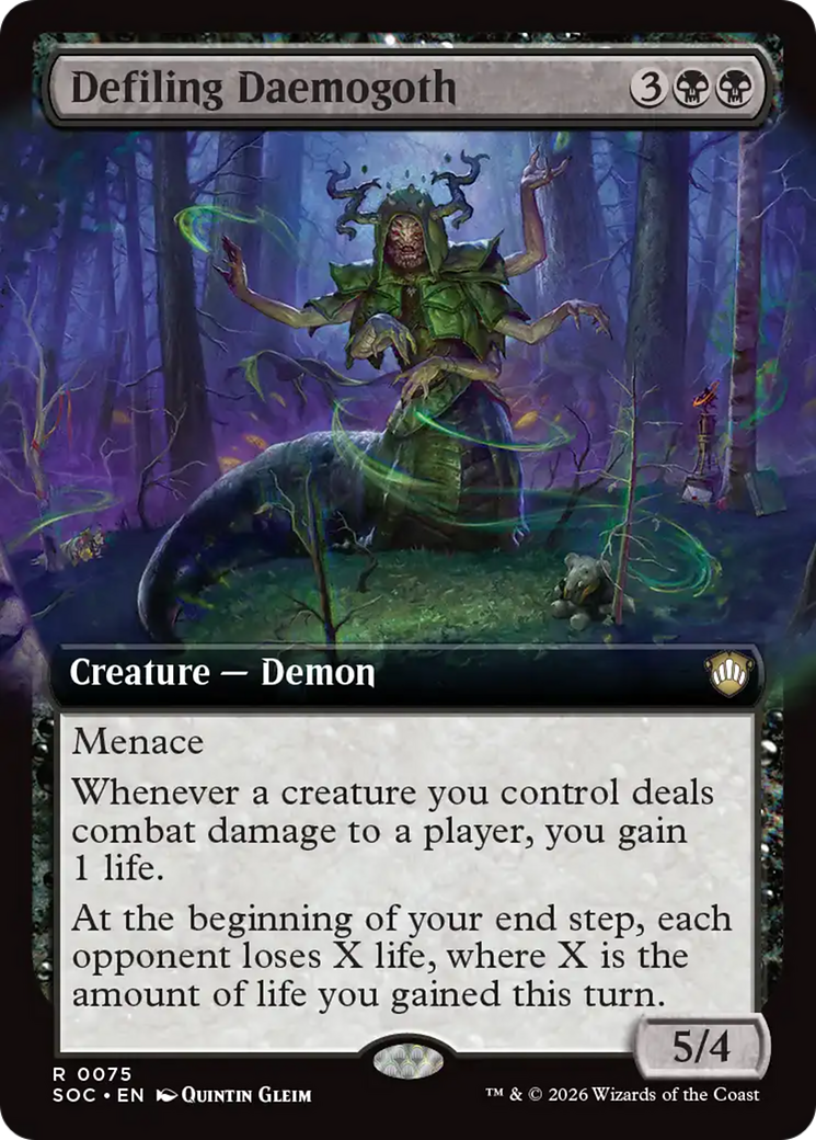 Defiling Daemogoth (Extended Art) [Secrets of Strixhaven Commander] | Impulse Games and Hobbies