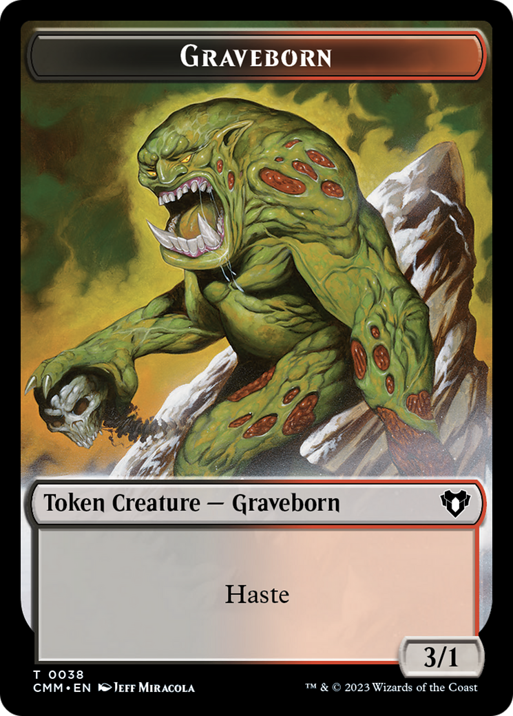 Spirit (0010) // Graveborn Double-Sided Token [Commander Masters Tokens] | Impulse Games and Hobbies