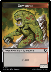 Spirit (0010) // Graveborn Double-Sided Token [Commander Masters Tokens] | Impulse Games and Hobbies