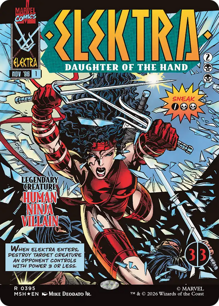 Elektra, Daughter of the Hand (Borderless) (395) [Marvel Super Heroes] | Impulse Games and Hobbies