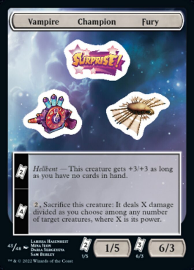 Vampire Champion Fury [Unfinity Stickers] | Impulse Games and Hobbies