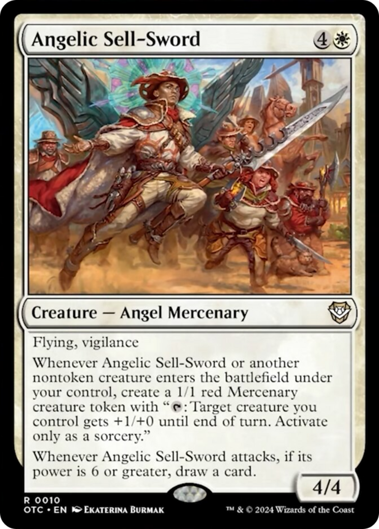 Angelic Sell-Sword [Outlaws of Thunder Junction Commander] | Impulse Games and Hobbies