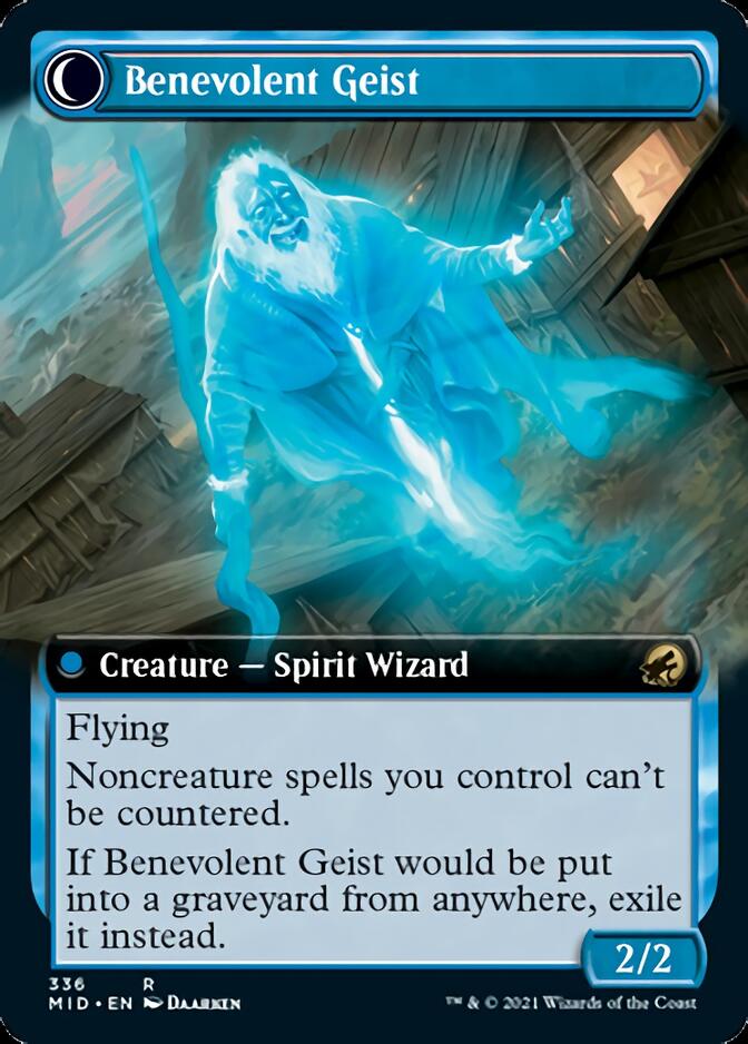 Malevolent Hermit // Benevolent Geist (Extended Art) [Innistrad: Midnight Hunt] | Impulse Games and Hobbies