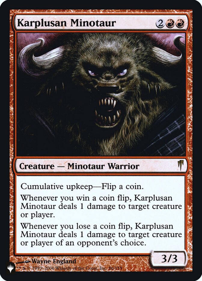 Karplusan Minotaur [Secret Lair: Heads I Win, Tails You Lose] | Impulse Games and Hobbies