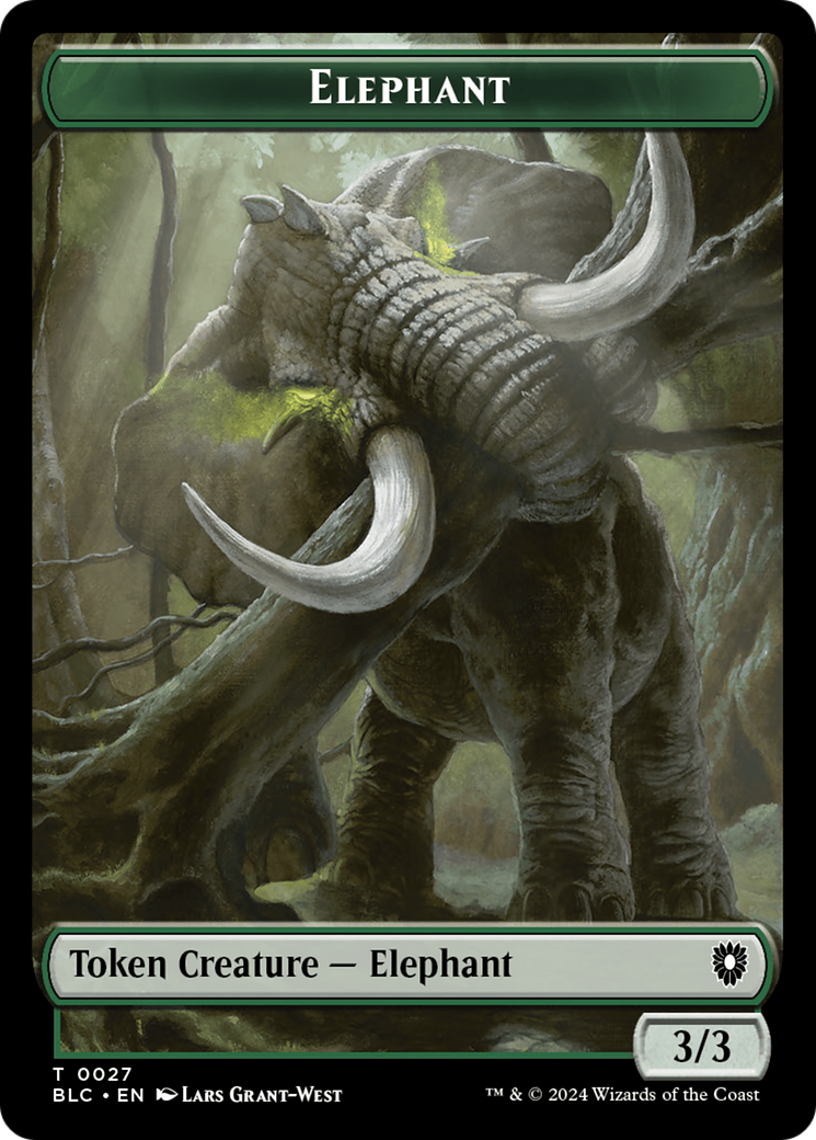 Elephant // Squid Double-Sided Token [Bloomburrow Commander Tokens] | Impulse Games and Hobbies