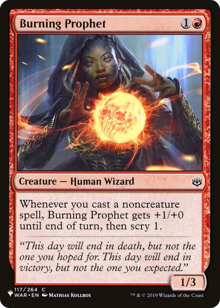 Burning Prophet [The List Reprints] | Impulse Games and Hobbies