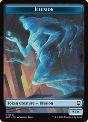 Spirit (0006) // Illusion Double-Sided Token [Secrets of Strixhaven Commander Tokens] | Impulse Games and Hobbies