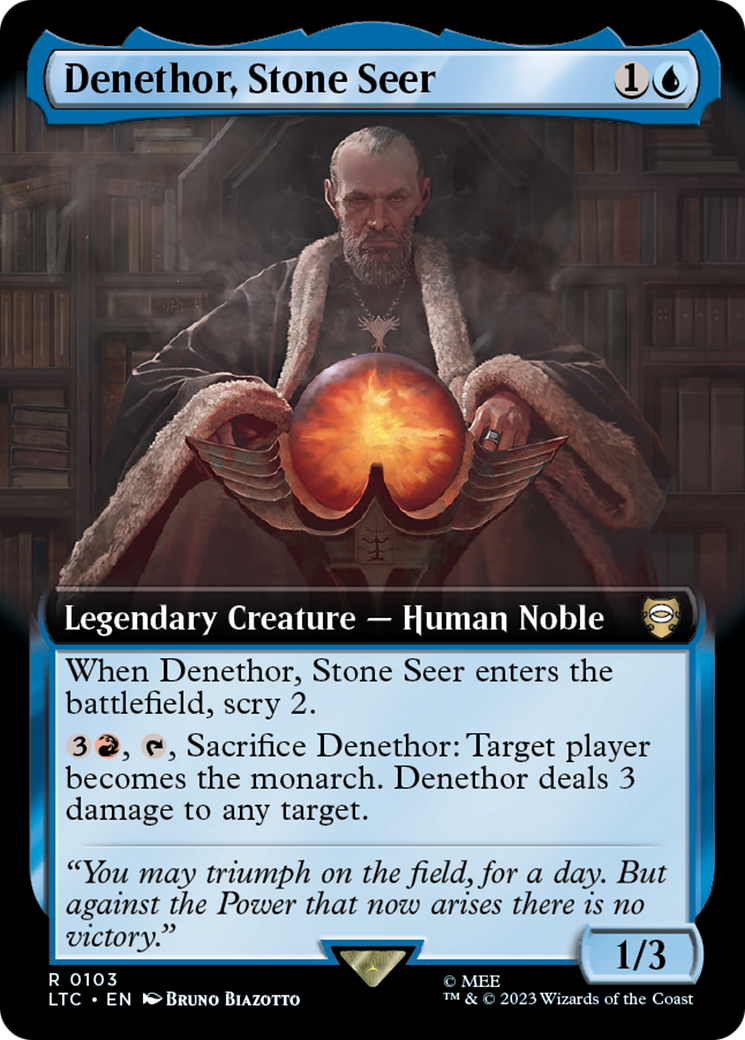 Denethor, Stone Seer (Extended Art) [The Lord of the Rings: Tales of Middle-Earth Commander] | Impulse Games and Hobbies