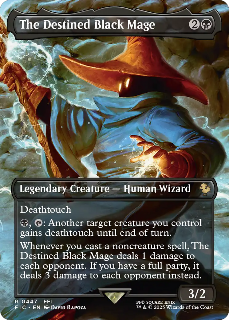 The Destined Black Mage (Borderless) [FINAL FANTASY Commander] | Impulse Games and Hobbies
