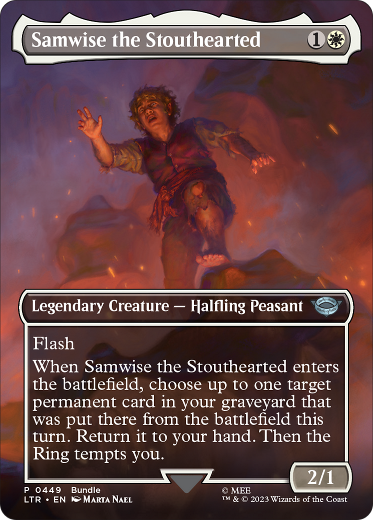 Samwise the Stouthearted (Borderless Alternate Art) [The Lord of the Rings: Tales of Middle-Earth] | Impulse Games and Hobbies