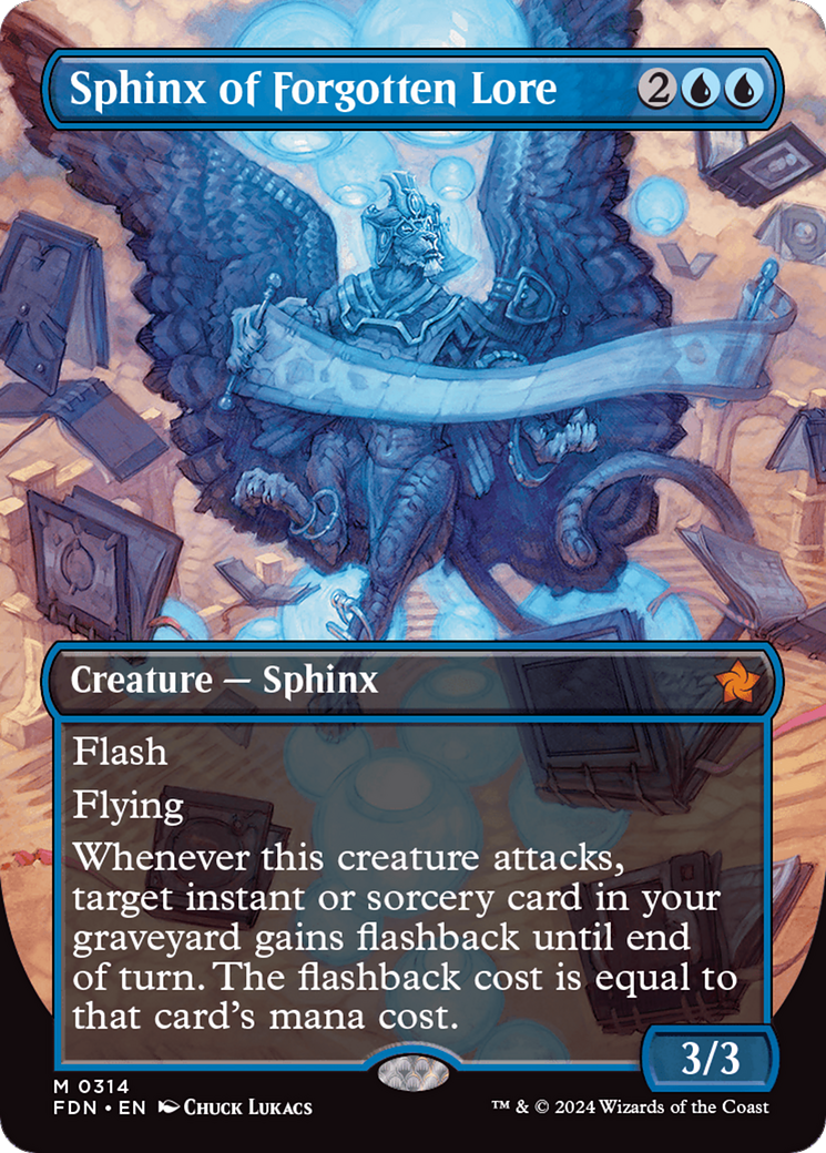 Sphinx of Forgotten Lore (Borderless) [Foundations] | Impulse Games and Hobbies