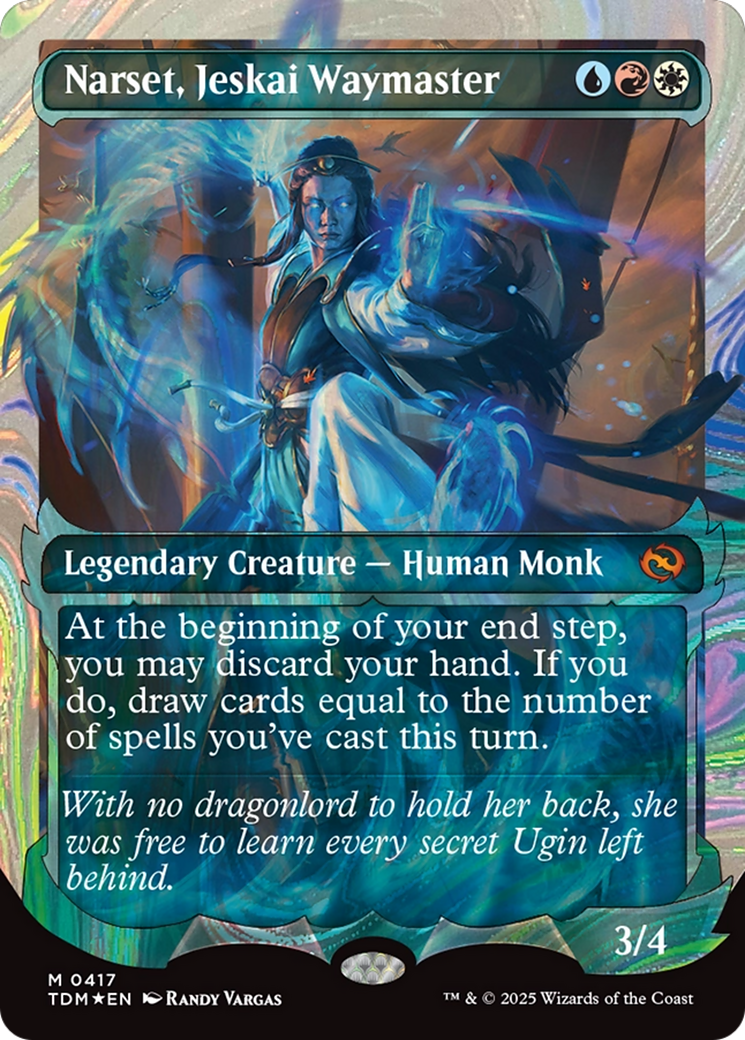 Narset, Jeskai Waymaster (Showcase) (Halo Foil) [Tarkir: Dragonstorm] | Impulse Games and Hobbies