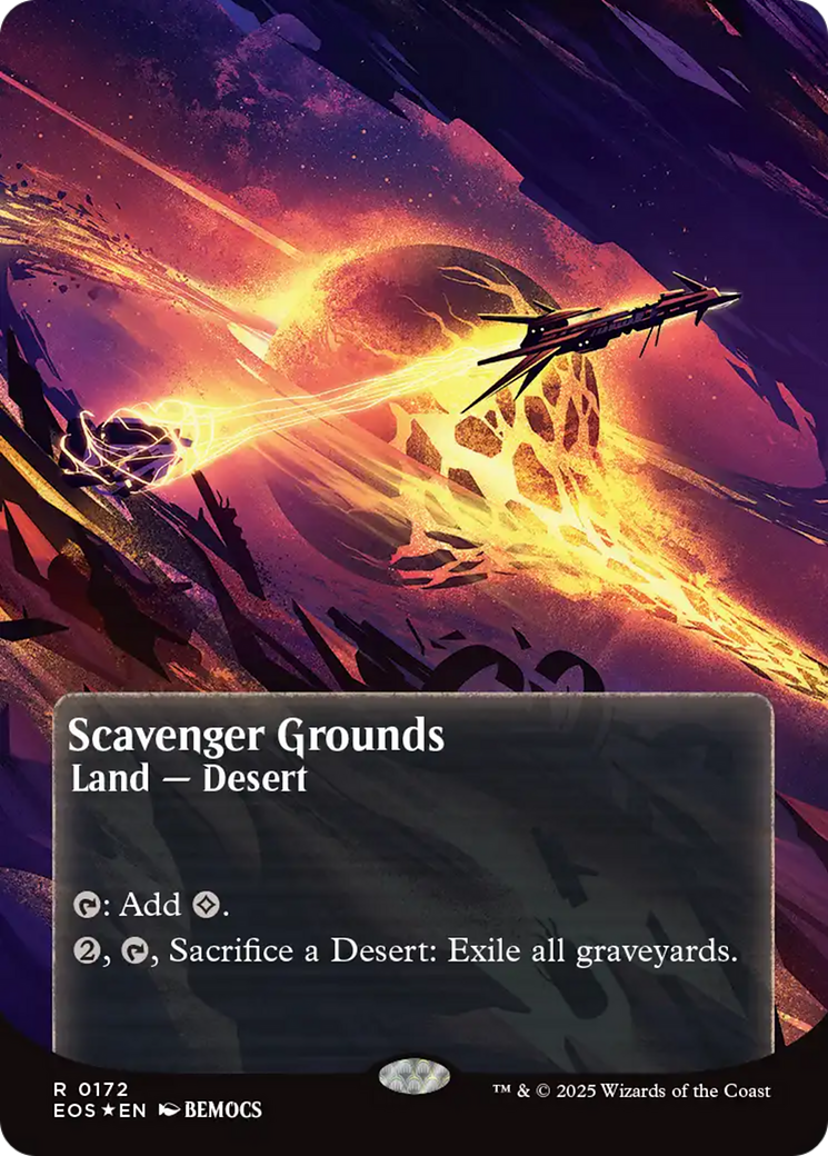 Scavenger Grounds (0172) (Borderless) (Galaxy Foil) [Edge of Eternities: Stellar Sights] | Impulse Games and Hobbies