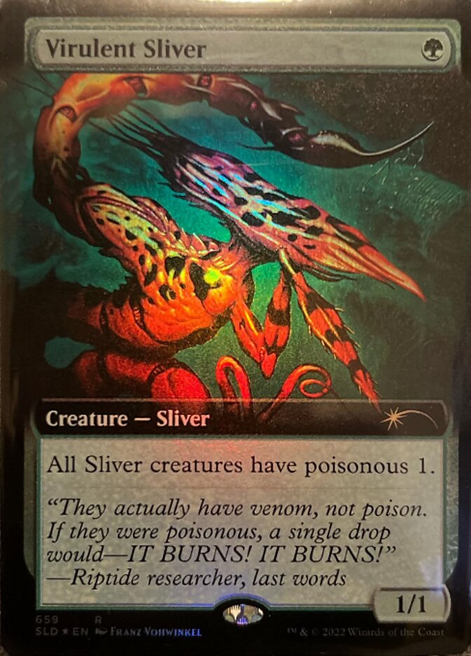 Virulent Sliver (Extended Art) [Secret Lair Drop Promos] | Impulse Games and Hobbies