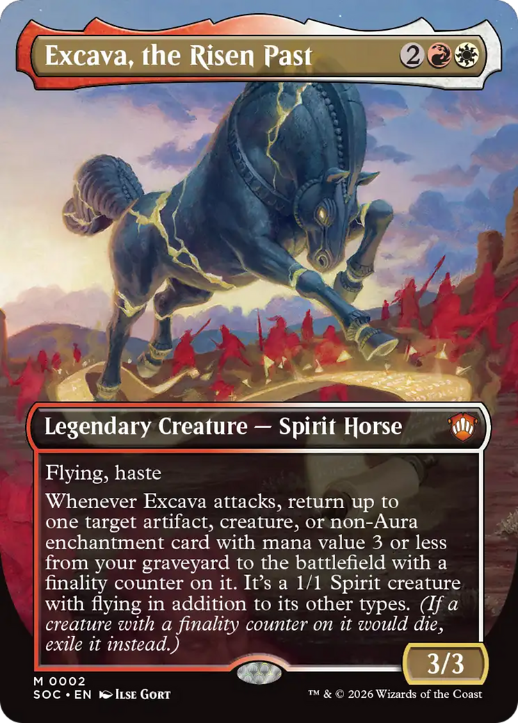 Excava, the Risen Past (Borderless) [Secrets of Strixhaven Commander] | Impulse Games and Hobbies