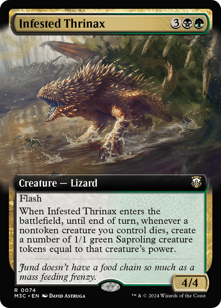 Infested Thrinax (Extended Art) [Modern Horizons 3 Commander] | Impulse Games and Hobbies