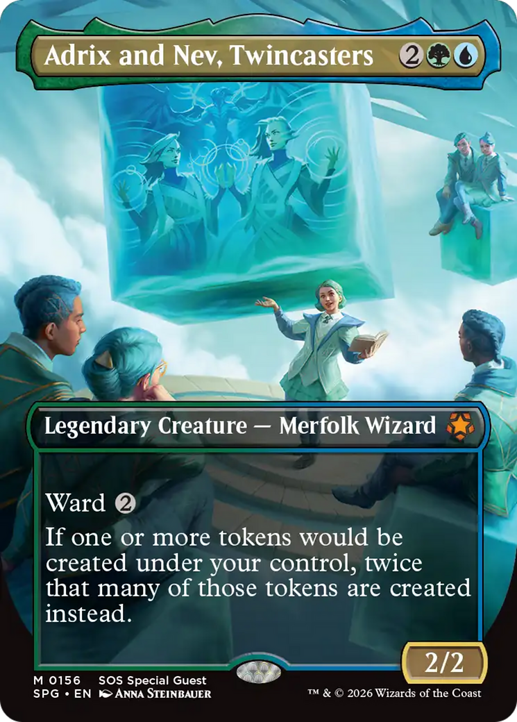 Adrix and Nev, Twincasters (Borderless) [Secrets of Strixhaven Special Guests] | Impulse Games and Hobbies