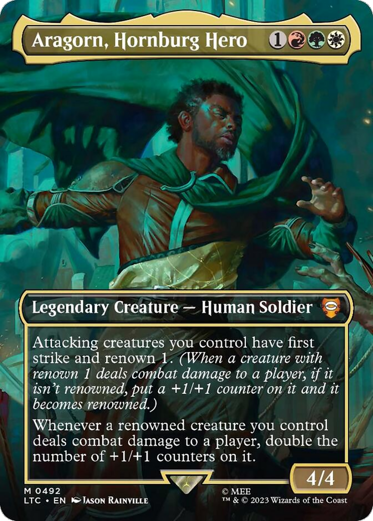 Aragorn, Hornburg Hero (Borderless) [The Lord of the Rings: Tales of Middle-Earth Commander] | Impulse Games and Hobbies