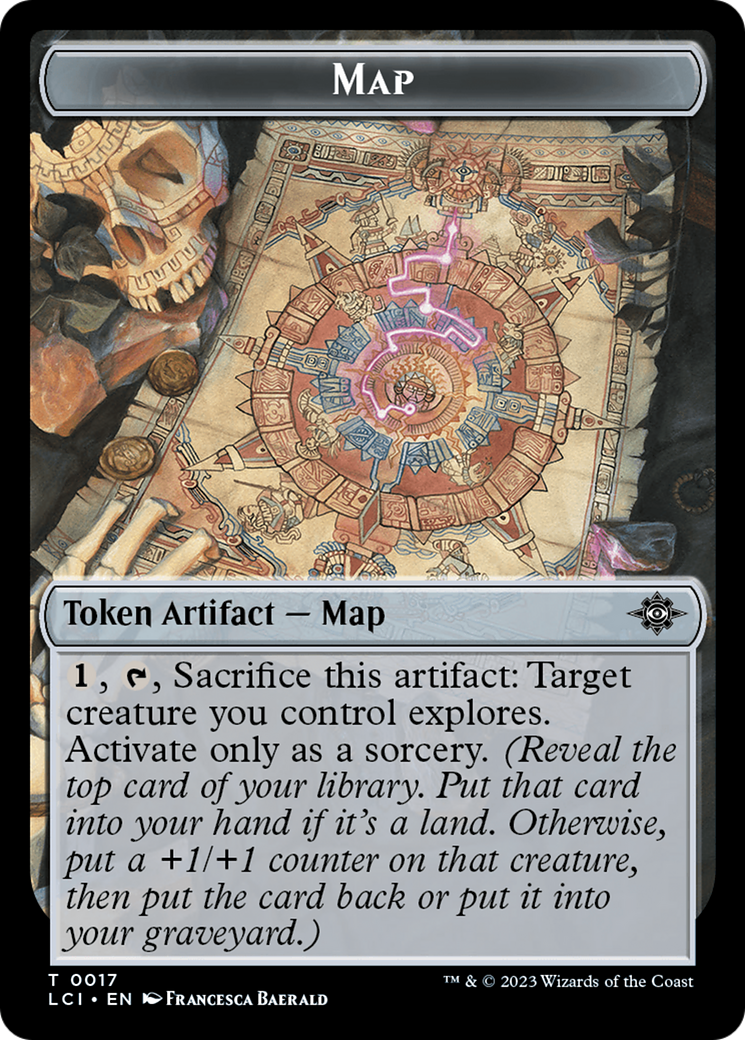 Map // Skeleton Pirate Double-Sided Token [The Lost Caverns of Ixalan Commander Tokens] | Impulse Games and Hobbies