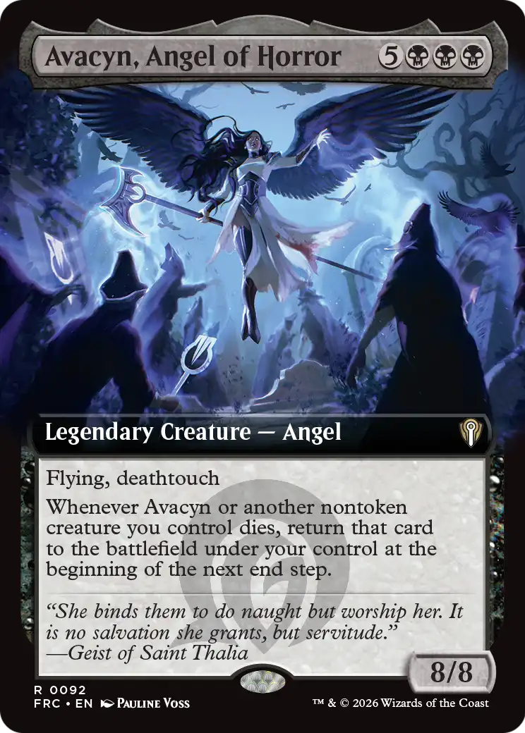 Avacyn, Angel of Horror (Extended Art) [Reality Fracture Commander] | Impulse Games and Hobbies