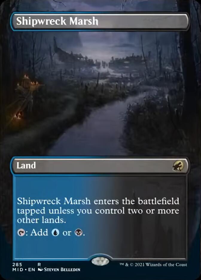 Shipwreck Marsh (Borderless Alternate Art) [Innistrad: Midnight Hunt] | Impulse Games and Hobbies