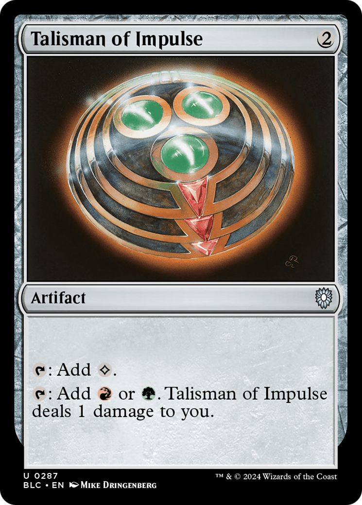 Talisman of Impulse [Bloomburrow Commander] | Impulse Games and Hobbies