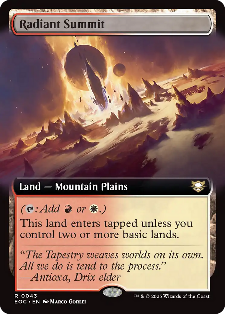 Radiant Summit (Extended Art) [Edge of Eternities Commander] | Impulse Games and Hobbies