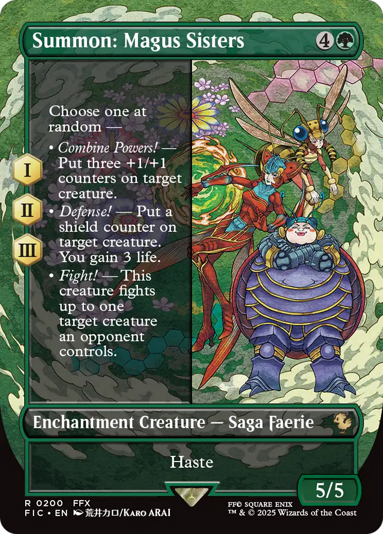 Summon: Magus Sisters (Borderless) [FINAL FANTASY Commander] | Impulse Games and Hobbies