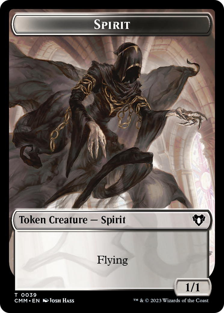 Spirit (0039) // Knight Double-Sided Token [Commander Masters Tokens] | Impulse Games and Hobbies