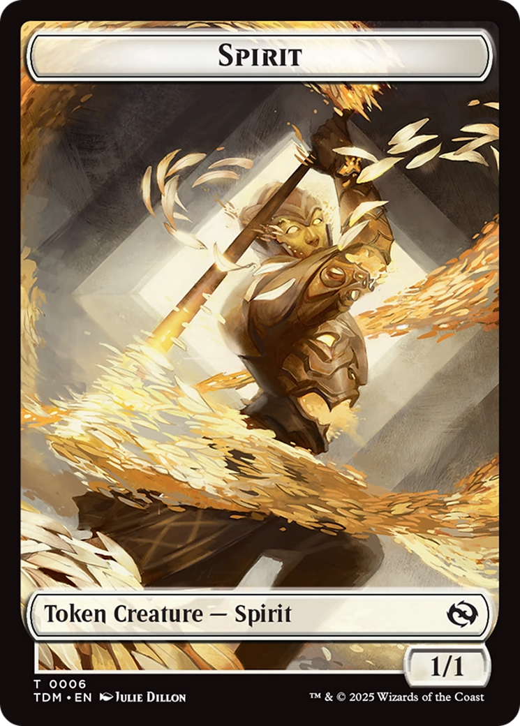 Spirit (0006) // Spirit (0007) Double-Sided Token [Tarkir: Dragonstorm Tokens] | Impulse Games and Hobbies