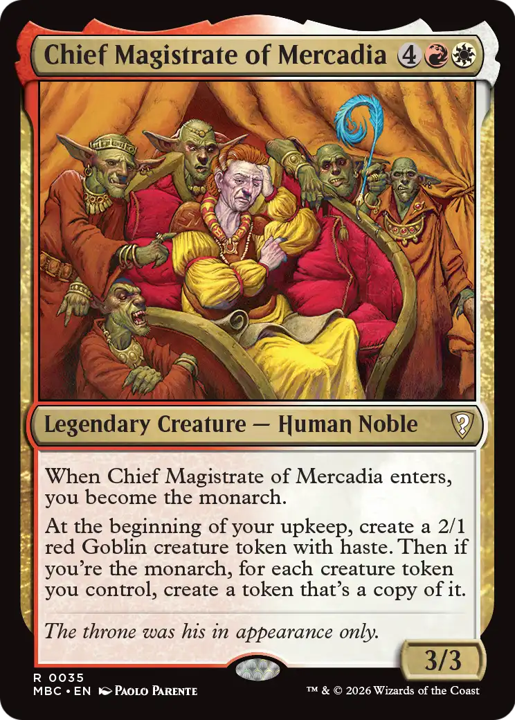 Chief Magistrate of Mercadia [Mystery Booster: Commander Edition] | Impulse Games and Hobbies