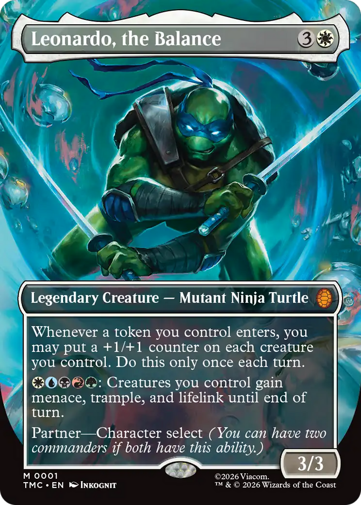 Leonardo, the Balance (Borderless) [Teenage Mutant Ninja Turtles Commander] | Impulse Games and Hobbies