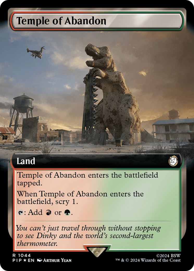 Temple of Abandon (Extended Art) (Surge Foil) [Fallout] | Impulse Games and Hobbies