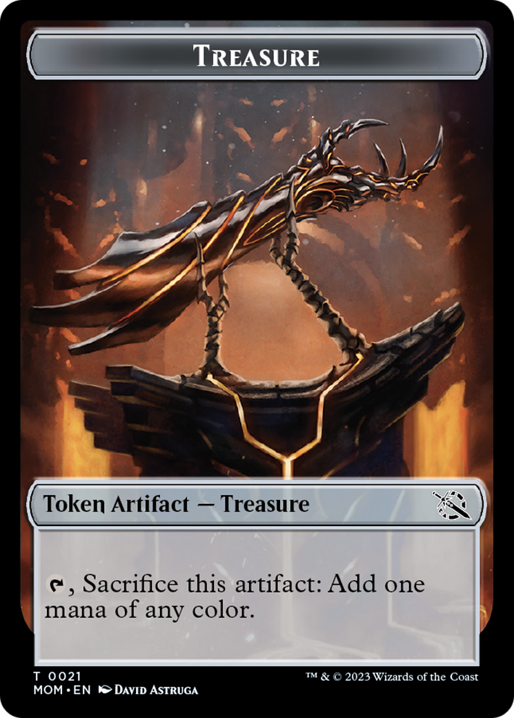 Treasure (21) // Phyrexian Hydra (11) Double-Sided Token [March of the Machine Tokens] | Impulse Games and Hobbies