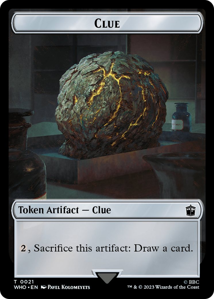 Alien Angel // Clue (0021) Double-Sided Token [Doctor Who Tokens] | Impulse Games and Hobbies