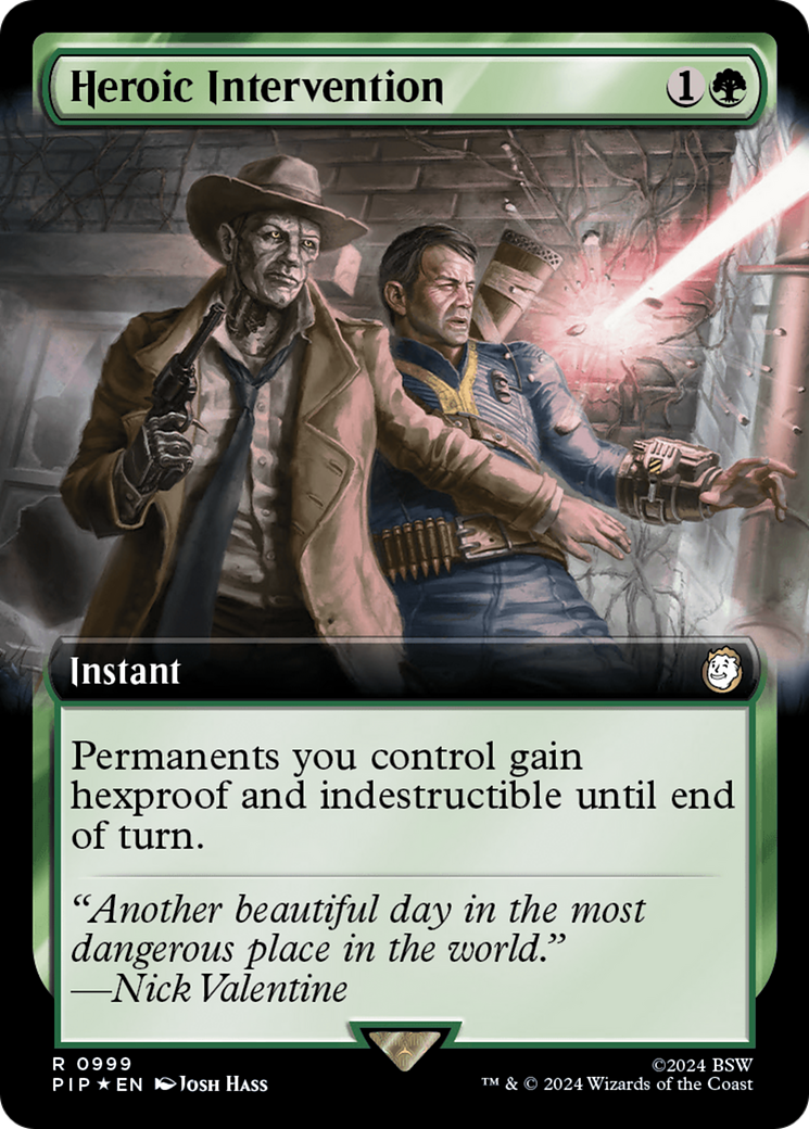 Heroic Intervention (Extended Art) (Surge Foil) [Fallout] | Impulse Games and Hobbies
